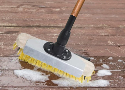 Bulldozer 11" Deck Scrub Brush with handle