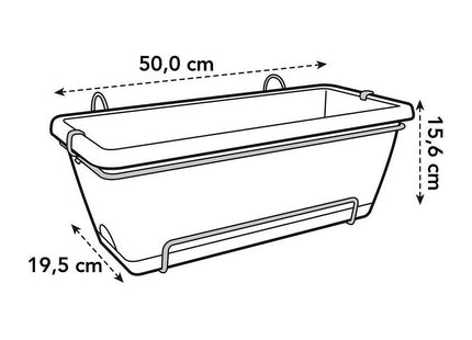 Elho Barcelona Trough 50cm Planter - Pistachio Green