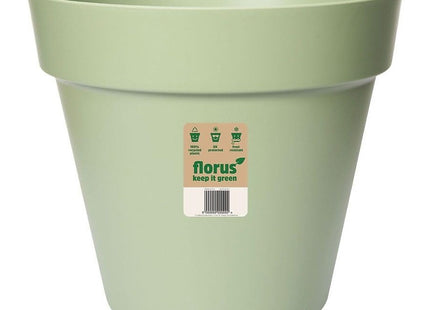 Elho Paris Large Plant Pot 40cm Diameter Weather-Resistant Plastic Flowerpot Mint Green Indoor Outdoor