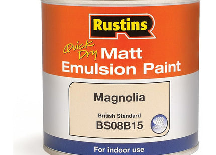 Rustins Matt Emulsion Paint Magnolia 500ml