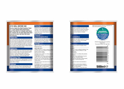 Rustins Matt Emulsion Paint Magnolia 500ml