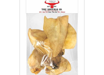 The Buffalo Co. Buffalo Ears for Dogs 10 Pack Natural Grass-Fed Dog Treats