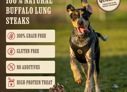 The Buffalo Co. Buffalo Lung Steaks for Dogs 100g