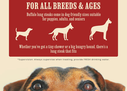 The Buffalo Co. Buffalo Lung Steaks for Dogs 100g