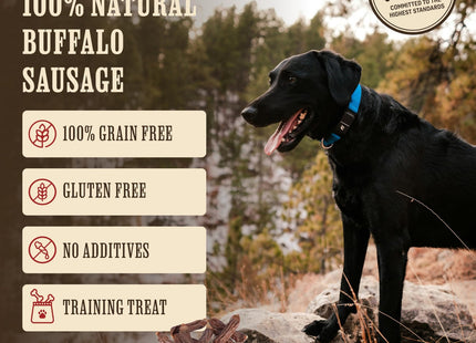 The Buffalo Co. Premium Buffalo Sausage for Dogs 300g 100% Natural Grass-Fed Dog Treats