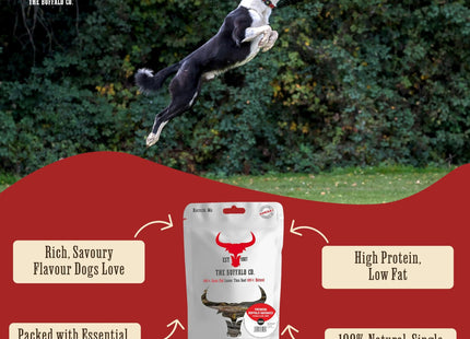 The Buffalo Co. Premium Buffalo Sausage for Dogs 300g 100% Natural Grass-Fed Dog Treats