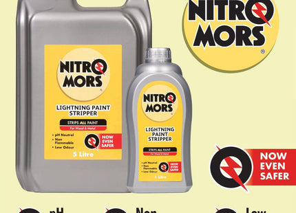 Nitromors Lightning Paint Stripper 2.5 Litre, Heavy-Duty, Safer Paint Remover for Wood & Metal