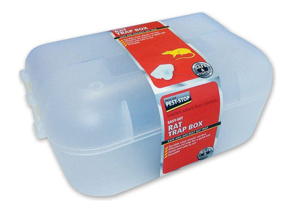 Pest-Stop Easy Set Rat Trap Box Reusable Snap Trap in Enclosed Housing Indoor Use Durable Plastic
