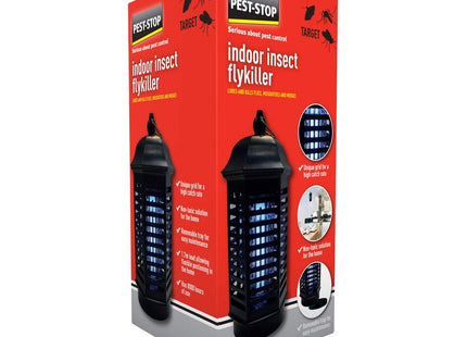 Pest-Stop Electronic Insect Flykiller - Indoor Electric Bug Zapper for Flies, Mosquitoes & Midges - UV Lamp - Non-Chemical Fly Control - 30m_ Coverage