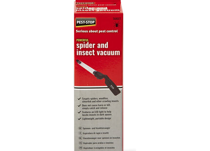 Pest-Stop Spider and Insect Vacuum - Chemical Free Solution - Lightweight - Portable - User Friendly - No Harm or Kill - 43cm Device Length