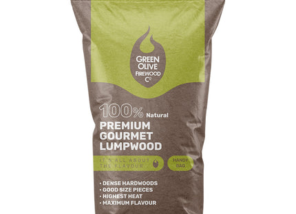 Green Olive Firewood Company Premium Gourmet Lumpwood BBQ Charcoal Coal For Barbecues In Your Garden and Professional Grills 5kg