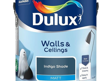 Dulux Indigo Shade Walls & Ceilings Matt Emulsion paint, 2.5 Litre