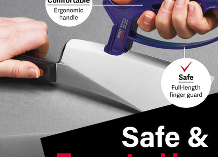 Multi-Sharp 1901 2 in 1 Multi-Purpose Knife and Scissor Blade Sharpener. Also Sharpens Cleavers, mezzalunas, Left & Right-Handed Scissors