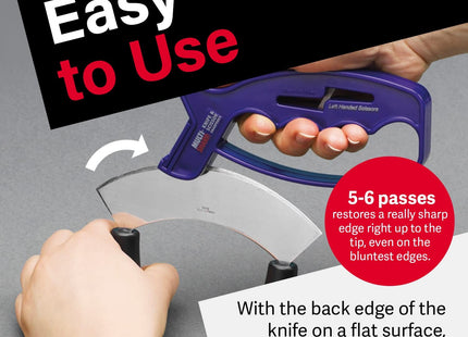 Multi-Sharp 1901 2 in 1 Multi-Purpose Knife and Scissor Blade Sharpener. Also Sharpens Cleavers, mezzalunas, Left & Right-Handed Scissors