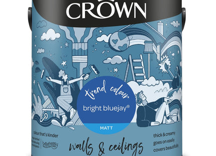 Crown Bright Bluejay 2.5 Litre Walls & Ceilings Matt Emulsion