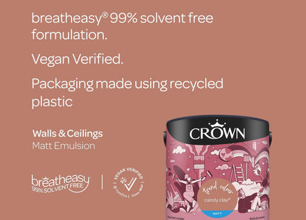 Crown Candy Clay 2.5 Litre Walls & Ceilings Matt Emulsion