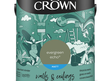 Crown Evergreen Echo 2.5 Litre Walls & Ceilings Matt Emulsion