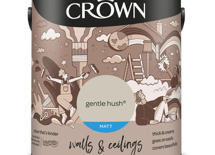 Crown Gentle Hush 2.5 Litre Walls & Ceilings Matt Emulsion