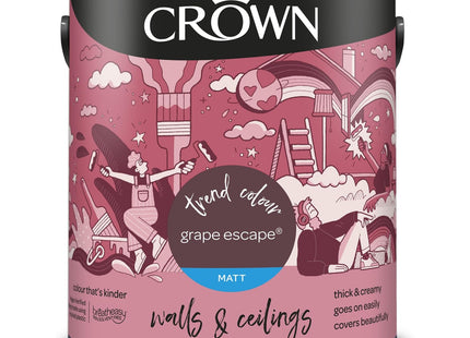Crown Grape Escape 2.5 Litre Walls & Ceilings Matt Emulsion