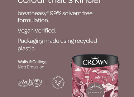 Crown Grape Escape 2.5 Litre Walls & Ceilings Matt Emulsion