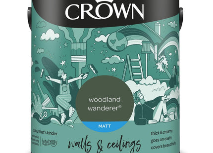 Crown Woodland Wanderer 2.5 Litre Walls & Ceilings Matt Emulsion
