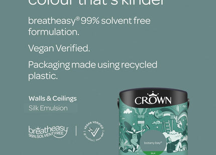 Crown Botany Bay 2.5 Litre Walls & Ceilings Silk Emulsion