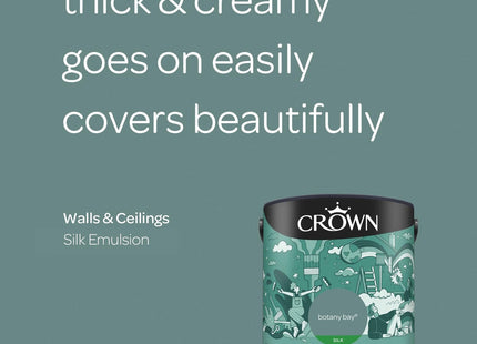 Crown Botany Bay 2.5 Litre Walls & Ceilings Silk Emulsion