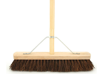 Charles Bentley G.12/ Bassine Broom Head with Metal Stay and 5' Wooden Handle, 18" Length HS518