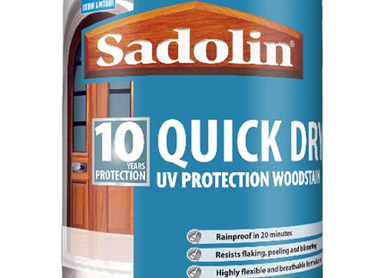 Sadolin Quick Dry UV Protection Woodstain - Grey Shadow - 1 Litre