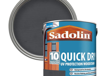 Sadolin Quick Dry UV Protection Woodstain - Grey Shadow - 2.5 Litre