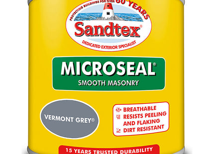 Sandtex 150ml Tester Pot Vermont Grey Ultra Smooth Masonry Paint