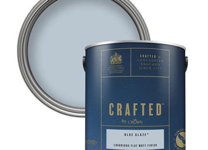 Crown Crafted Blue Glaze Matt Emulsion Dusty Blue Grey Paint 2.5 Litre