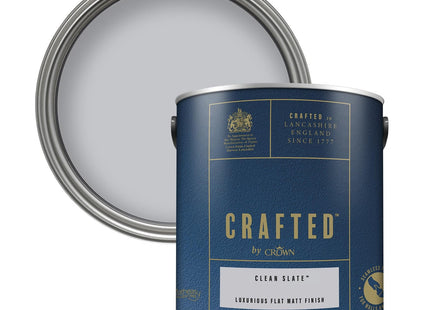 Crown Crafted Clean Slate Matt Emulsion Mid Grey Paint 2.5 Litre