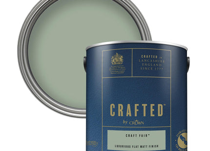 Crown Crafted Craft Fair Matt Emulsion Mid Green Paint 2.5 Litre