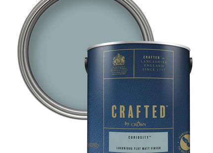 Crown Crafted Curiosity Matt Emulsion Deep Blue Green Paint 2.5 Litre
