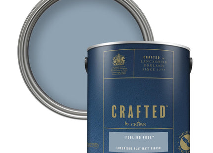Crown Crafted Feeling Free Matt Emulsion Mid To Dark Blue Paint 2.5 Litre