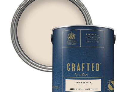 Crown Crafted New Chapter Matt Emulsion Light Cream Paint 2.5 Litre