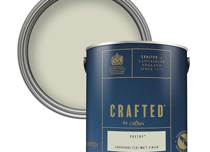 Crown Crafted Poetry Matt Emulsion Soft Sage Green Paint 2.5 Litre