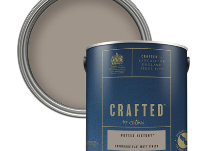 Crown Crafted Potted History Matt Emulsion Warm Rich Beige Paint 2.5 Litre