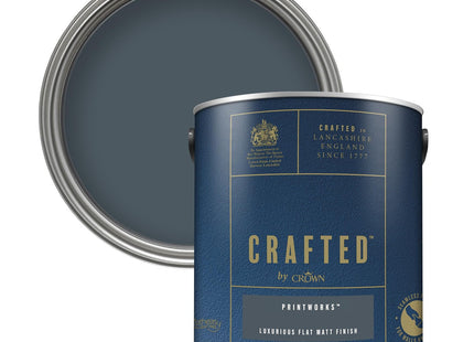 Crown Crafted Printworks Matt Emulsion Dark Ink Blue Paint 2.5 Litre