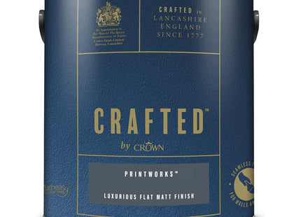 Crown Crafted Printworks Matt Emulsion Dark Ink Blue Paint 2.5 Litre
