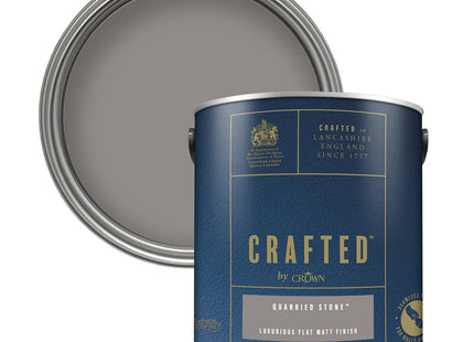 Crown Crafted Quarried Stone Matt Emulsion Warm Dark Grey Paint 2.5 Litre