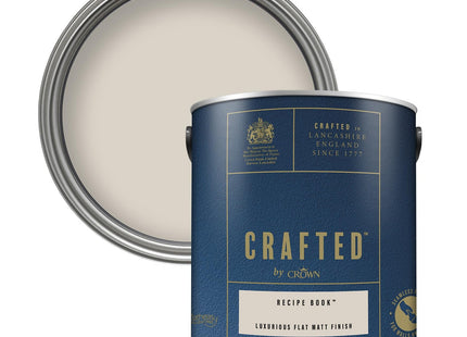 Crown Crafted Recipe Book Matt Emulsion Pale Taupe Paint 2.5 Litre