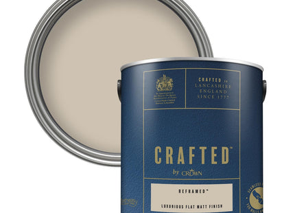 Crown Crafted Reframed Matt Emulsion Mid Cream Paint 2.5 Litre