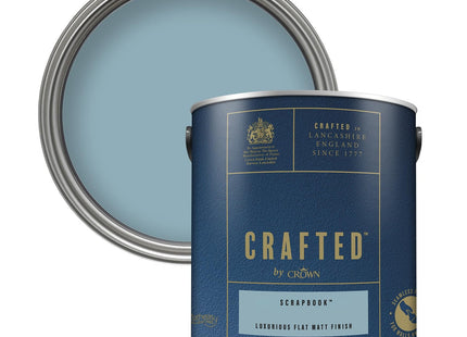 Crown Crafted Scrapbook Matt Emulsion Soft Mid Blue Paint 2.5 Litre