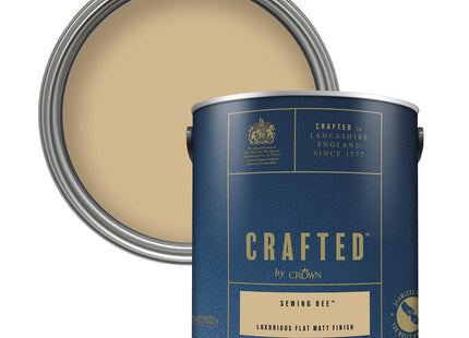 Crown Crafted Sewing Bee Matt Emulsion Mustard Yellow Paint 2.5 Litre