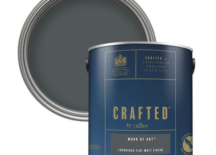 Crown Crafted Work of Art Matt Emulsion Dark Grey Paint 2.5 Litre