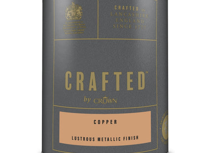 Crown Crafted Copper Metallic Emulsion Paint for Walls & Wood 1.25 Litre
