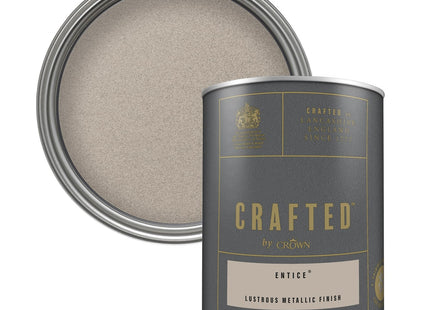 Crown Crafted Entice Metallic Emulsion Paint for Walls & Wood 1.25 Litre
