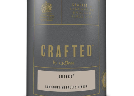 Crown Crafted Entice Metallic Emulsion Paint for Walls & Wood 1.25 Litre